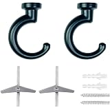 5 Sets Swag Ceiling Hooks Heavy Duty – For Hanging Plants, Lights, Canopy (Light Gold)
