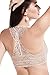 SHAPERX Women's Lace Bralette Unpadded Breathable Sexy Racerback Floral Lace Bras,SZ5509-Pink-M