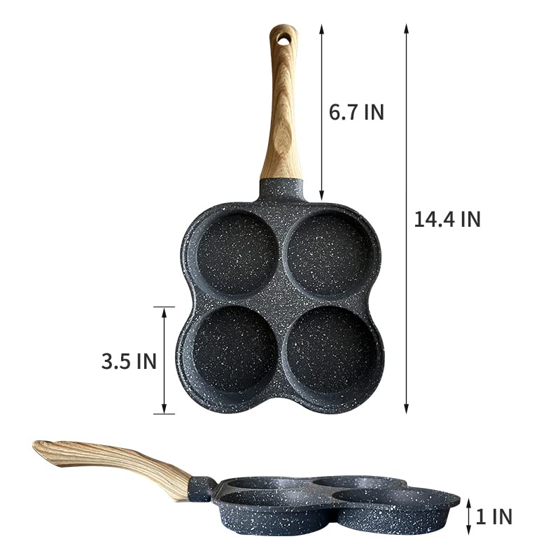 OUDE HOWE Egg Frying Pan 4Cup Nonstick Egg Frying Pan Easy Clean Egg
