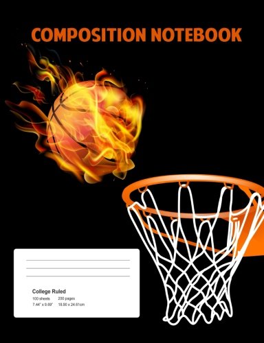 Book Composition Notebook:: Basketball Composition Notebook for Kids 7.44x9.69 200 Wide Ruled Pages.<br />W.O.R.D