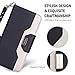 ProCase Galaxy A70 Wallet Case 2019, Flip Fold Kickstand Case with Card Holders Mirror Wristlet, Folding Stand Protective Book Case Cover for Galaxy A70 2019 Release -Black
