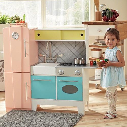 Teamson Kid-sized Playful Bubble Gum Wooden Play Kitchen