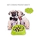 Dog Bowls Slow Feeder Fun Interactive Anti-Choke Pet Bowl Non-Slip Drink Water Bowl Healthy Food Bowl Bloat Stop Happy Foraging Bowl (Green)