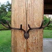 TYIM TY European and American Village Vintage Cast Iron Antler Hook Wall Hanging Wall Decoration Retro Nostalgic Home Ornament Hook