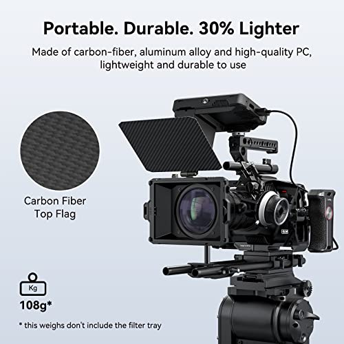 SmallRig Mini Matte Box Lite, DSLR Matte Box with Carbon Fiber Top Flag, for 67mm/72mm/77mm/82mm