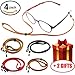 Glasses Strap Chain for Men Women [Pack of 4], Adjustable Eyeglass Holder String for Sports Reading, Never Lose Eyeglasses Again