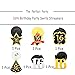 LINGTEER Happy 16th Birthday Decorations - 12Pcs Birthday Black & Gold Swirls Streamer Set,Cheers to Sixteen Years Old Bday Party Decorations Gift Sign.