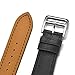valkit Compatible with Apple Watch Band 38mm 40mm 42mm 44mm, Double Tour Replacement Genuine Leather Strap Women Men Wristband for Apple Watch Series SE/6/5/4/3/2/1,Black