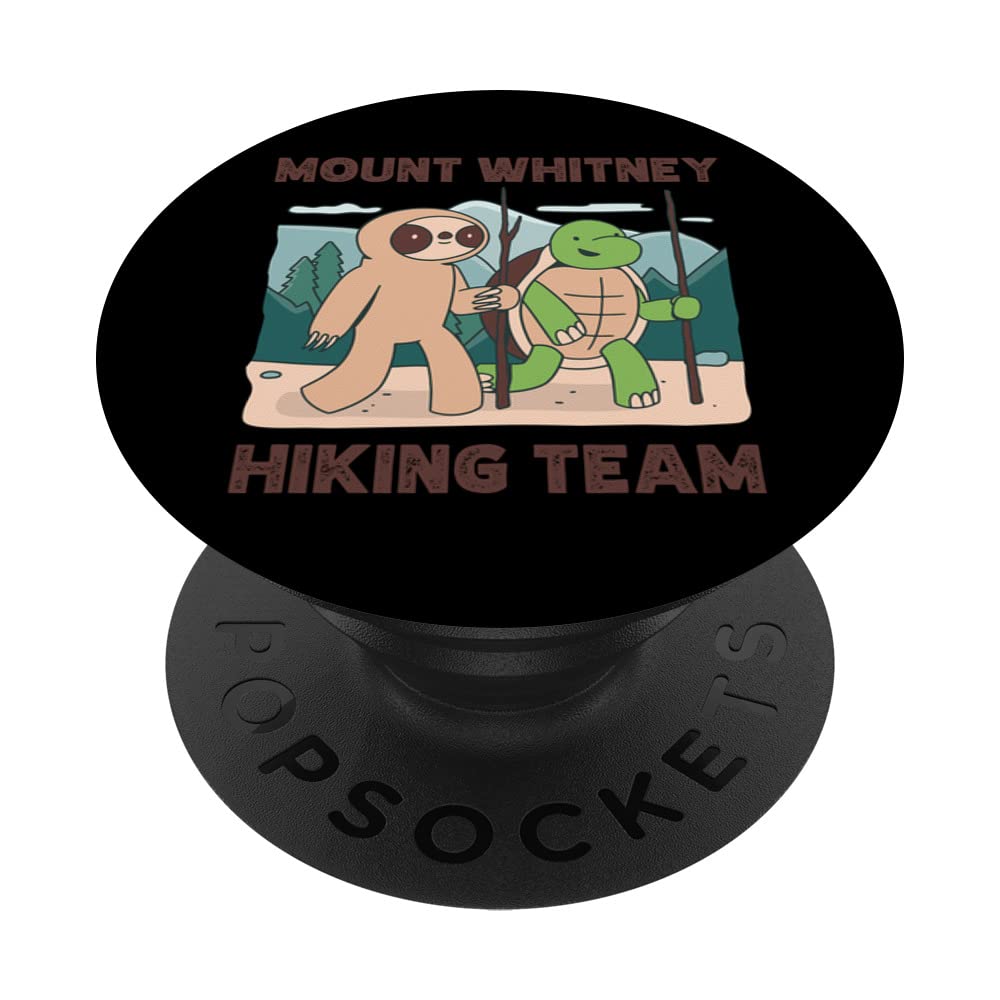 Mount Whitney hiking team climbing expedition Camping sloth PopSockets Swappable PopGrip