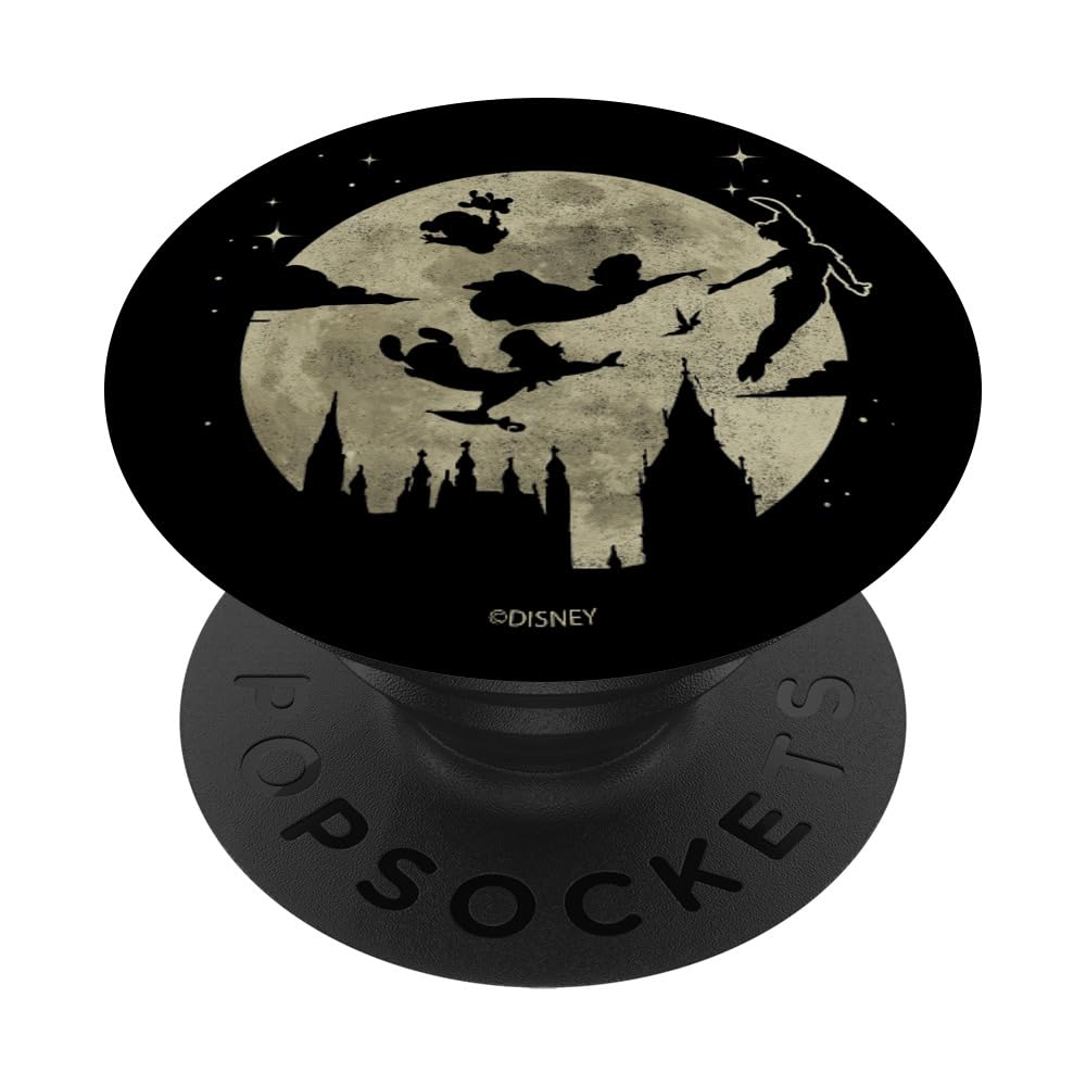Disney Peter Pan Wendy John Micheal & Tink Fly Across Moon PopSockets Swappable PopGrip