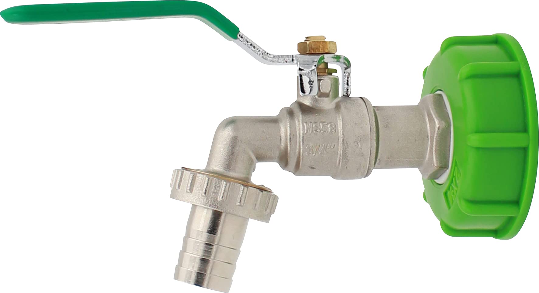 Graf Otto 874736 Ball Valve Metal Standard Fixed Nut (Accessory for IBC Tank), Green