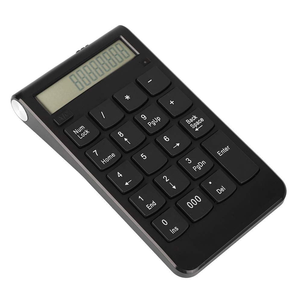 USB Numeric Keypad Mini Number Pad 2.4G Wireless Keypad 29 Keys Number Keyboard with LCD Display for Laptop Desktop PC Pro