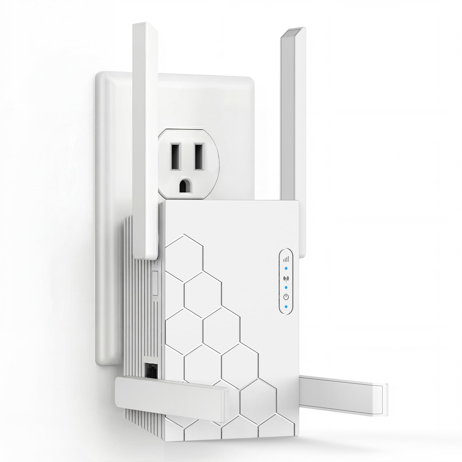 Photo 1 of WiFi Extender Signal Booster Dual Band 5.8GHz&2.4GHz, WiFi Booster for Home Covers Up to 10200 Sq.ft and 45 Devices, Wireless Signal Amplifier 1200Mbps WiFi Repeater w/Ethernet Port, 1-Tap Setup