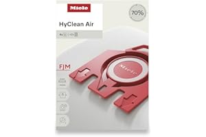 Miele AirClean 3D Efficiency Dust Bag, Type FJM, 4 Bags & 2 Filters, White