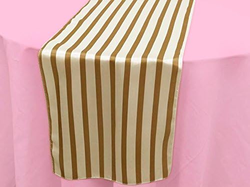Pink and Gold Party Decorations Custom Table Decor Includes 1 Gold Table Runner and 1 Pink Plastic Tablecloth Party Made Simple, 2 Items