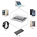 USB Charging Station, Show Wish Universal Detachable 6 Ports Dock Station, 51W 5V 10.2A Stand Mounts Holder Charger, Desktop Docking Station for iPhone,iPad, and Other Smartphones. (Silver)