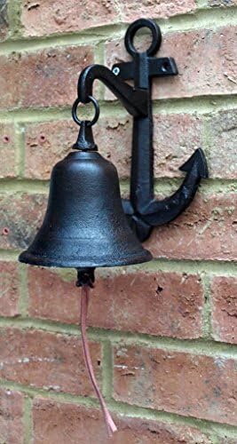 Cast Iron Wall Anchor Front Door Bell by Apple Green