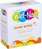 Wet-Nap The Original Anti-Bacterial Wipes Packet, Citrus, 24 Count