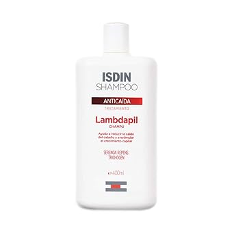 ISDIN Lambdapil Tratamiento Champú Anticaída,  Ayuda a Reducir la Caída del Cabello y Estimula el Crecimiento Capilar, 400ml