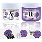DIYcraft Silicone Putty,1LB/454G Silicone Mold Making Kit,Easy 1:1 Mixing Ratio Fast Cured Molding Putty for Casting,Non-Toxic,Strong&amp;Flexible,Reusable Silicone Molds,Resin Molds,Soap Molds(Purple)