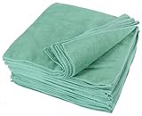 Eurow Microfiber 14 x 14in 300 GSM Cleaning Towels 25-Pack (Green)