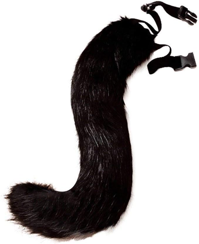 HAO MALL Fancy Dress Halloween Faux Fur Cosplay Adjustable Furry Fox Tail Costume for Kids, Unisex-Child, Party (Style H)