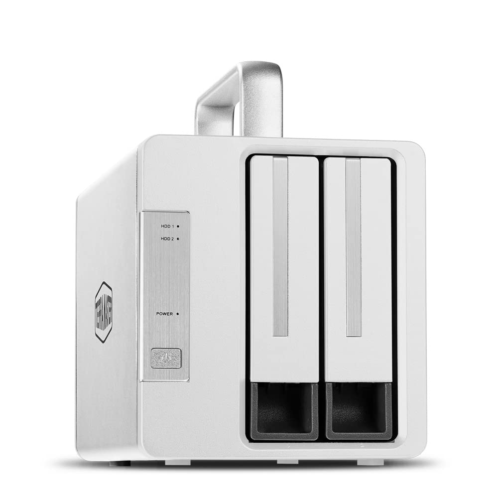 TERRAMASTER TD2 Thunderbolt 3 Professional-Grade 2-Bay External Hard Drive Enclosure RAID 0/RAID1/JBOD Hard Disk RAID Storage (Diskless)