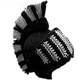 YEKEYI Funny Knight Helmet Beanie with Beard Hat Handmade Knitted Winter Thick Cap Octopus Hat Halloween Cosplay Ski Mask