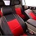 CAR PASS Skyline Premium Leather Seat Covers, Waterproof PU Car Seat Covers Full Set, Front and Rear Seat Covers Universal FIT for Cars,SUV,Vehicles,Sedans,Trucks, Airbag Compatible (Black and Red)