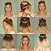 OrderWigsOnline Clip In Thick Human Hair Extensions Virgin Remy Human Hair 7 pieces 120gram/4.2oz Grade 8A for Thin Hair Natural Black for Black Women Yaki Kinky Straight 18inch