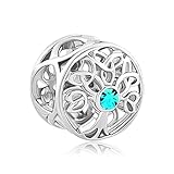 LovelyJewelry Lucky Family Tree of Life Jan-Dec Birthstone Celtic Knot Charm Beads For Bracelets (DEC Birthstone)