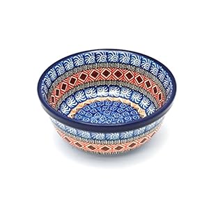 Polish Pottery Bowl – Soup and Salad – Aztec Sun