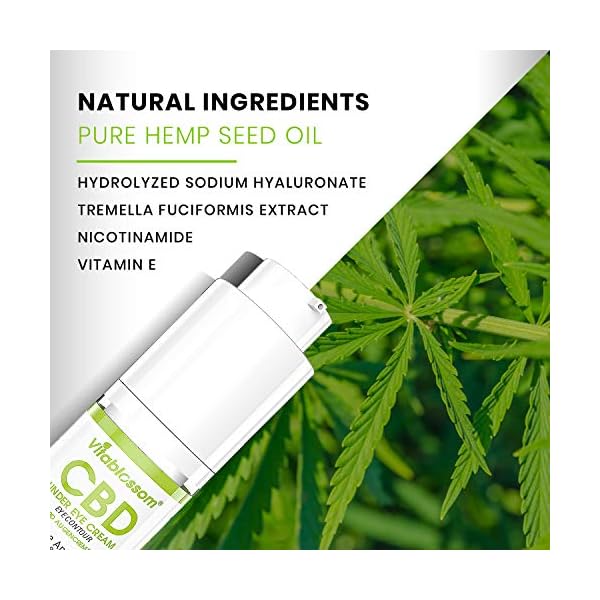 Hemp Eye Cream, Intensive Hydrating Eye Cream, 2021 Best Anti Aging Eye Gel to Reduce Dark Circles, Puffiness, Wrinkles…