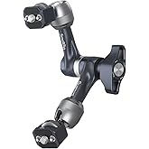 SMALLRIG 7" Rosette Magic Arm, Camera Monitor Mount, Articulating Arm with 1/4"-20 Screws and Anti-Twist Pins, Max Load Capacity 3.5kg Friction Arm, for Cameras, Monitors, LED Lights and Phones