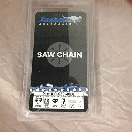 Archer 10" Chainsaw Saw Chain Remington RM-1015P Pole 3/8" LP .050 Gauge 40DL S40