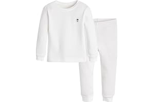 moimoln 6M-8Y Modal Cotton Solid Soft Breathable Baby Toddler Boys Girls Snug fit Pjs Long Sleeve Pajamas Set Sleepwear Daily