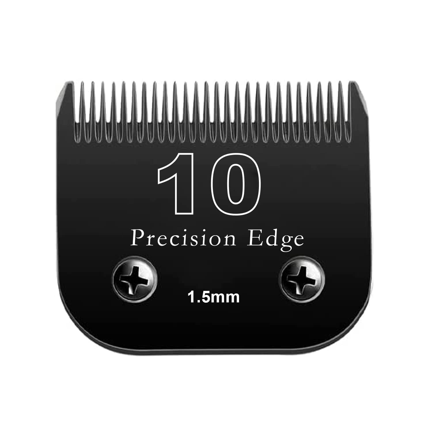 10 Clipper Blade Dog Grooming Clippers Replacement Blade Compatible with Andis Dog Clipper/Most Oster A11/Wahl KM Series Pet Clippers (10: 1/16" (1.5 mm), Black)