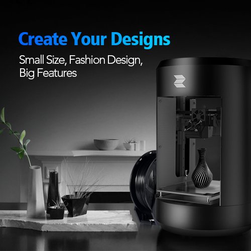 Mini 3D Printer - 3.9"x5.3"x4.7" Build Volume Desktop 3D Printer with Fully Metal Body, USB & Flash Drive Connectivity, Includes SD Card, Sample Filaments with Tools, Only Works with PLA 1.75mm - Thumbnail 6