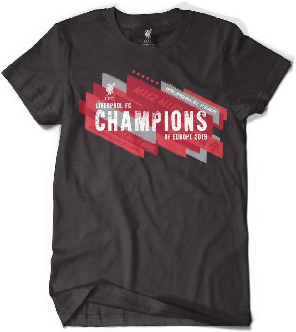 Liverpool FC Official Champions Classic Black T-Shirt