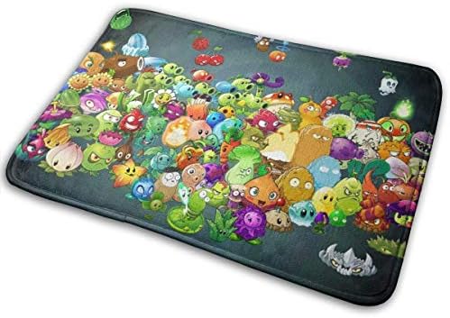 kjhglp Door Mat Plants Vs Zombies Non-Slip Bath MatDecorative Doormat,Bathroom Kitchen Floor Carpet Mat 23.6x15.8