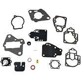 18-7212 Carburetor Rebuild Kit with Gasket for Many Mercury Mariner Outboards 6 8 9.9 10 15 20 25 HP 2cyl Boat Motor Parts Replacement 1395-97611 1395-9803 1395-9725 1395-9645 1395-811357 1395-9377