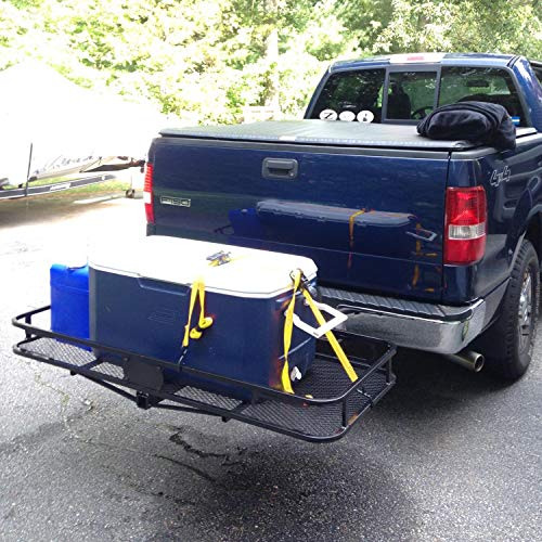 CAR DRESS Hitch Cargo Carrier 47.5"(L) x 60"(W) x 9"(H) Luggage Rack 500 lbs Capacity Fits 2" Receiver with Hitch Tightener Black - Thumbnail 5