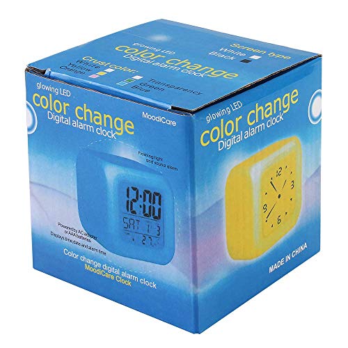 ASLNSONG Color Change Digital Alarm Clock 7 Colors Change Digital Alarm