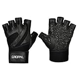 Cropal Weight Lifting Gloves, Premium Leather Weightlifting Gloves with Wrist Wraps Support for Gym Workout, CrossFit Fitness and Cross Training