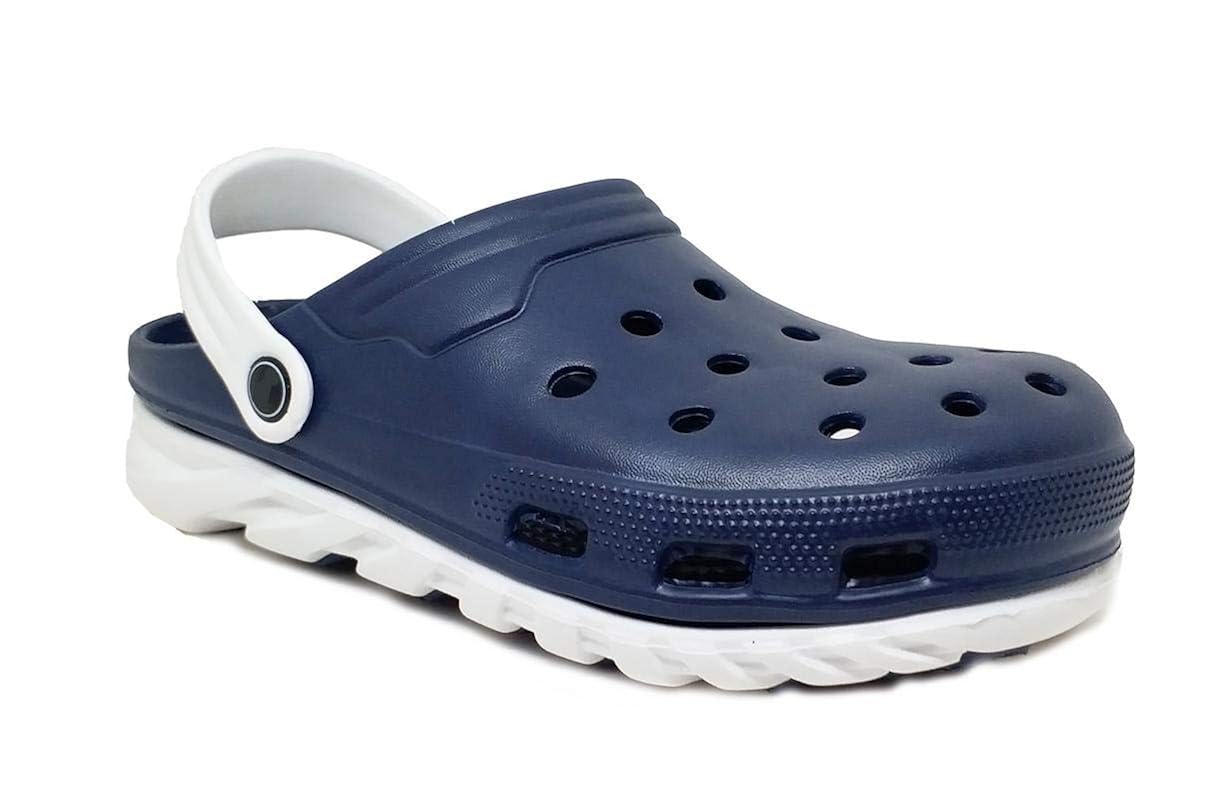 men blue clogs