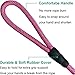 iYoShop Rope Dog Leash - 2/5 Inch Thick 5 Feet Long - Quality Thick Nylon - Lighter - Soft Handle and Light Weight Pet Training Lead for Small Medium Large Dogs (2/5 X 5', Pink)