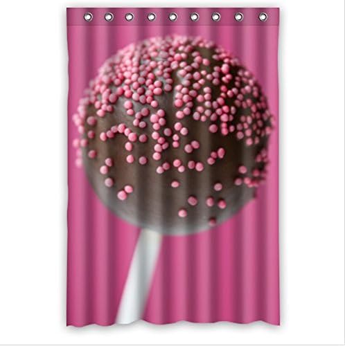 Custom Colorful Chocolate Lollipop Waterproof Bathroom Shower Curtain- Polyester Fabric, 48(w)x72(h)