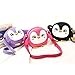 Kids Shoulder Bag Crossbody Purse Mini Cartoon Animal Preschool Messenger Handbag for Children Toddler Baby Girls Leekey (Penguin Purple)