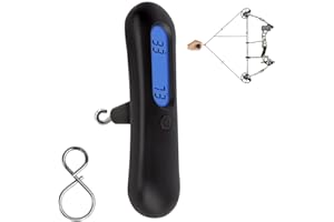 Archery Bow Scale 110 lbs/ 50kg Hanging Handheld Scale Multifunctional Digital Tune Scale Peak Weight/Hold Weight with Clear 