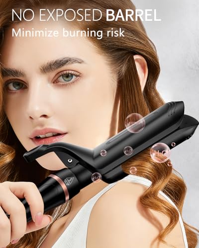 5 in 1 Hair Curler,Hair Curler with Wave,Instant Heating Curling Iron with Interchangeable Ceramic Barrels(9mm-32mm), Dual Voltage Birthday Gifts for Women